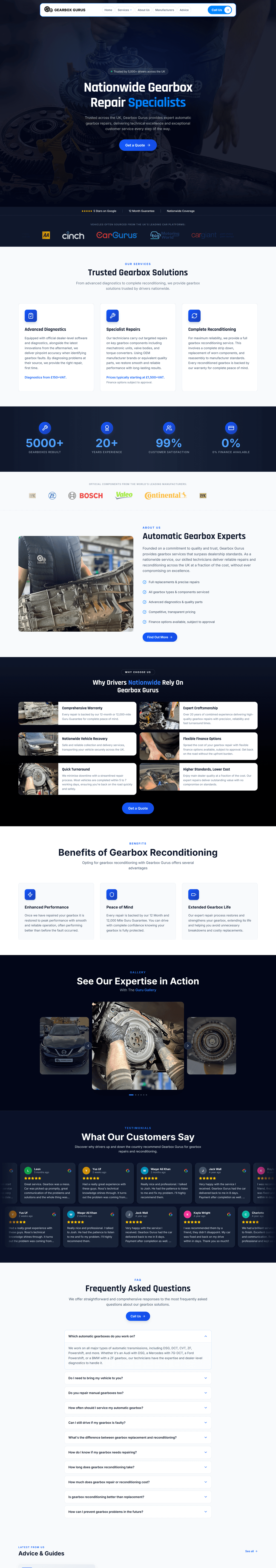 Gearbox Gurus full page screenshot